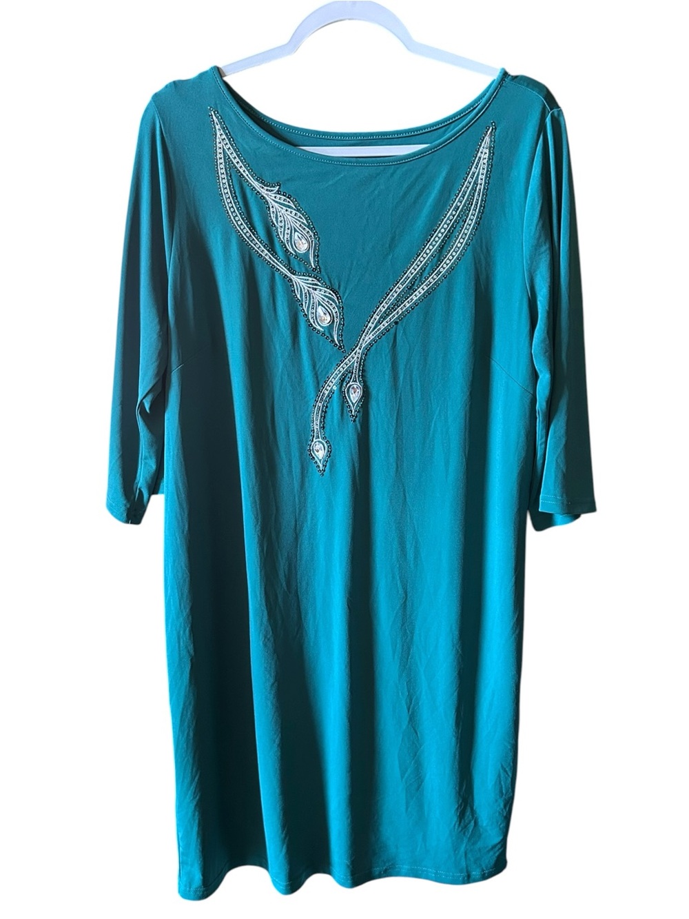 Bob Mackie Peacock Beaded Tunic